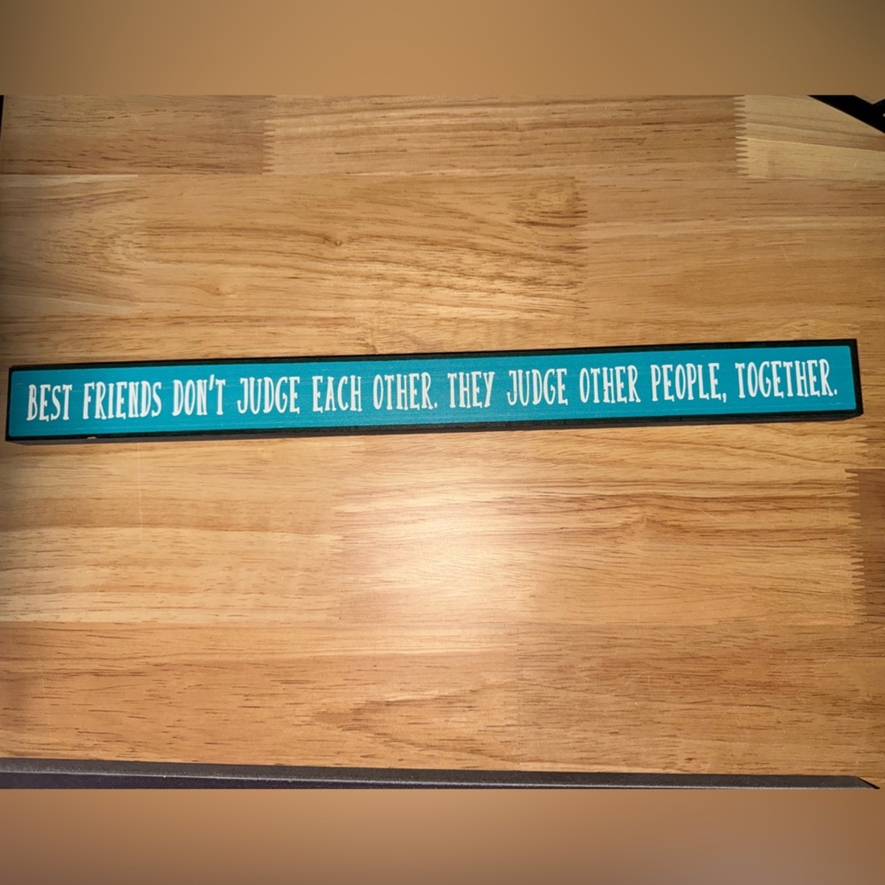Teal Ribbon with White Text